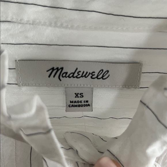 NWT Madewell Ruffle Button-Up Top (XS) - Picture 10 of 11